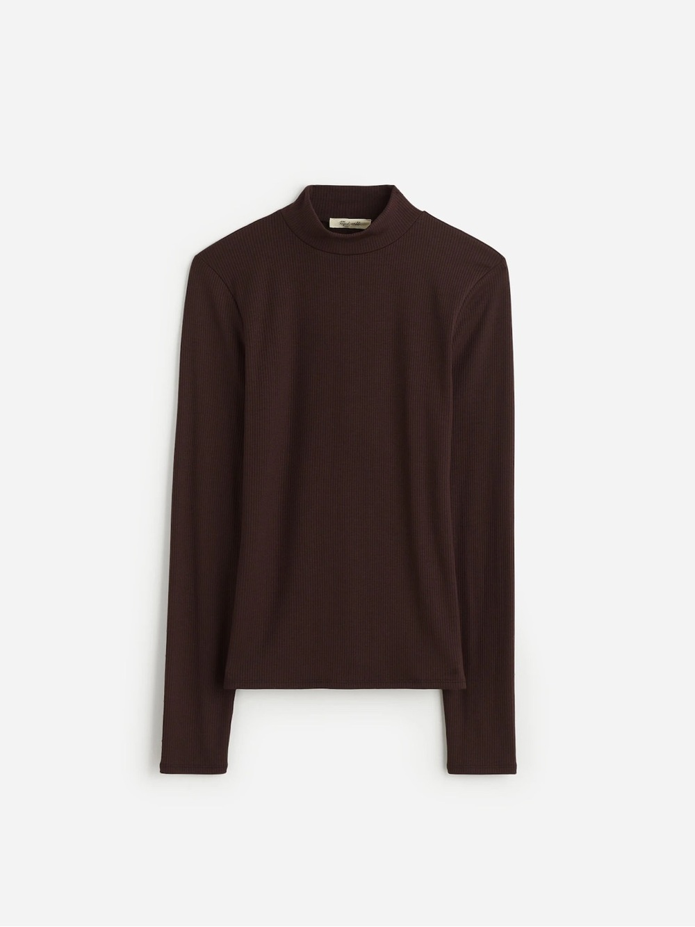 Madewell Drapey Rib Long-Sleeve Mockneck Top
